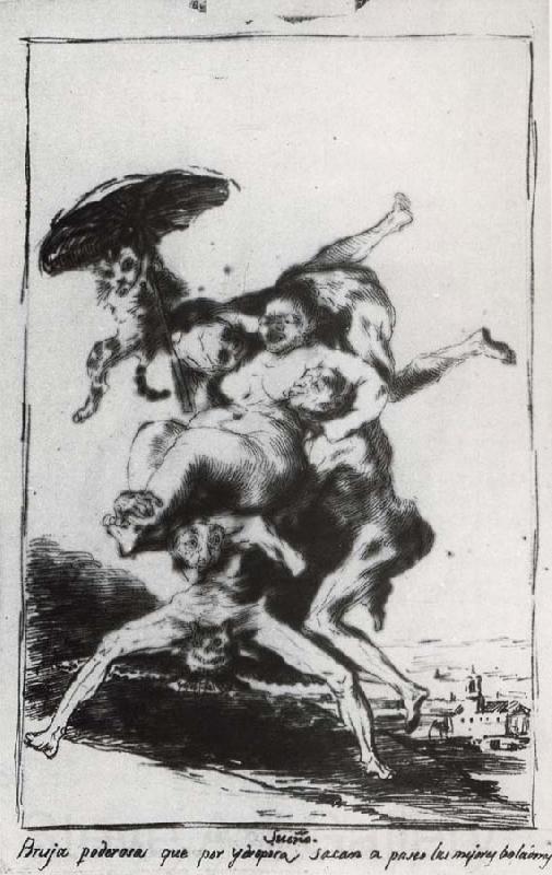 Francisco Goya Bruja poderosa que por ydropica Norge oil painting art